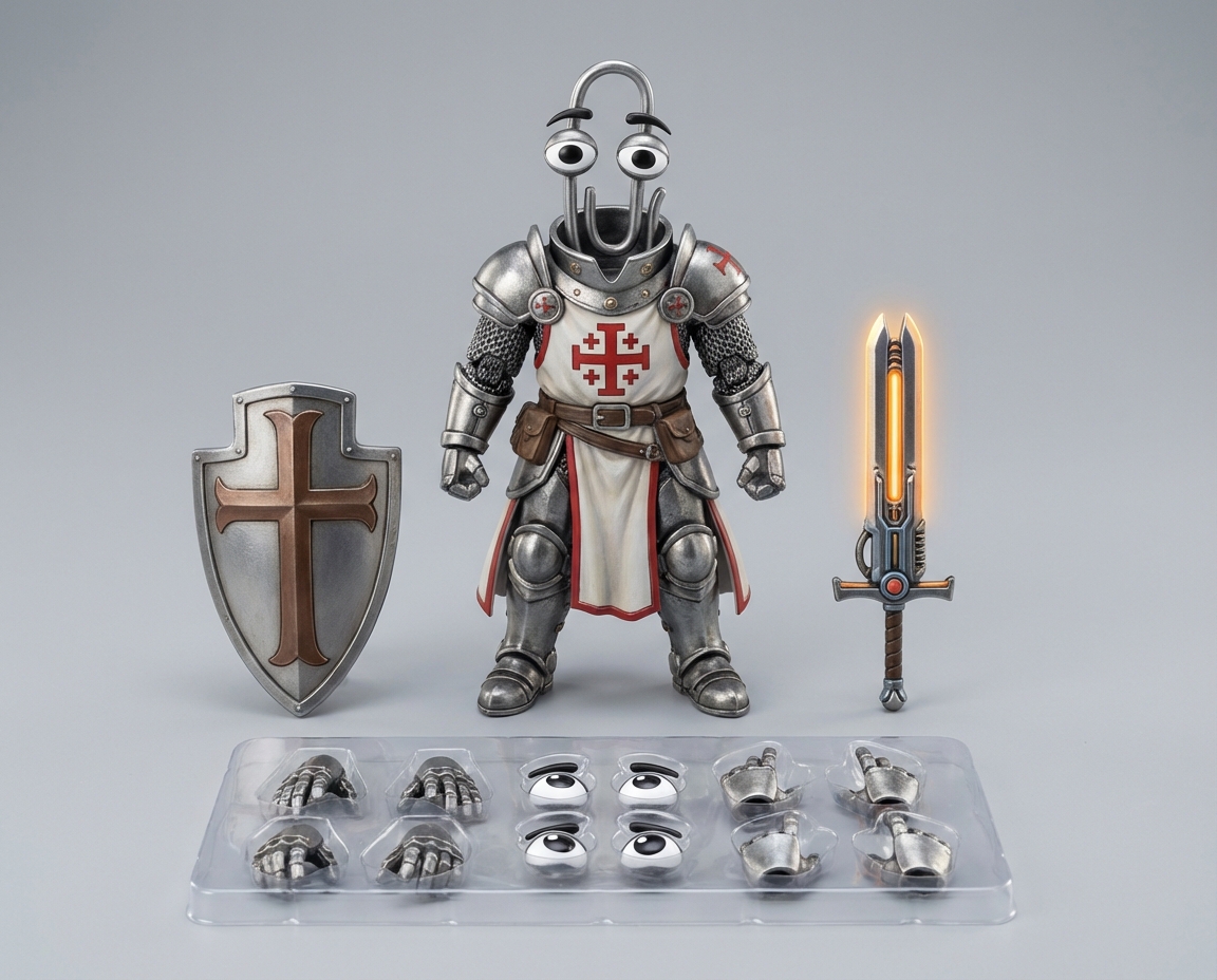 crusader Clippy action figure